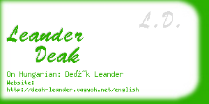 leander deak business card